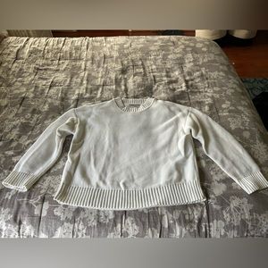 White everlane cotton sweater